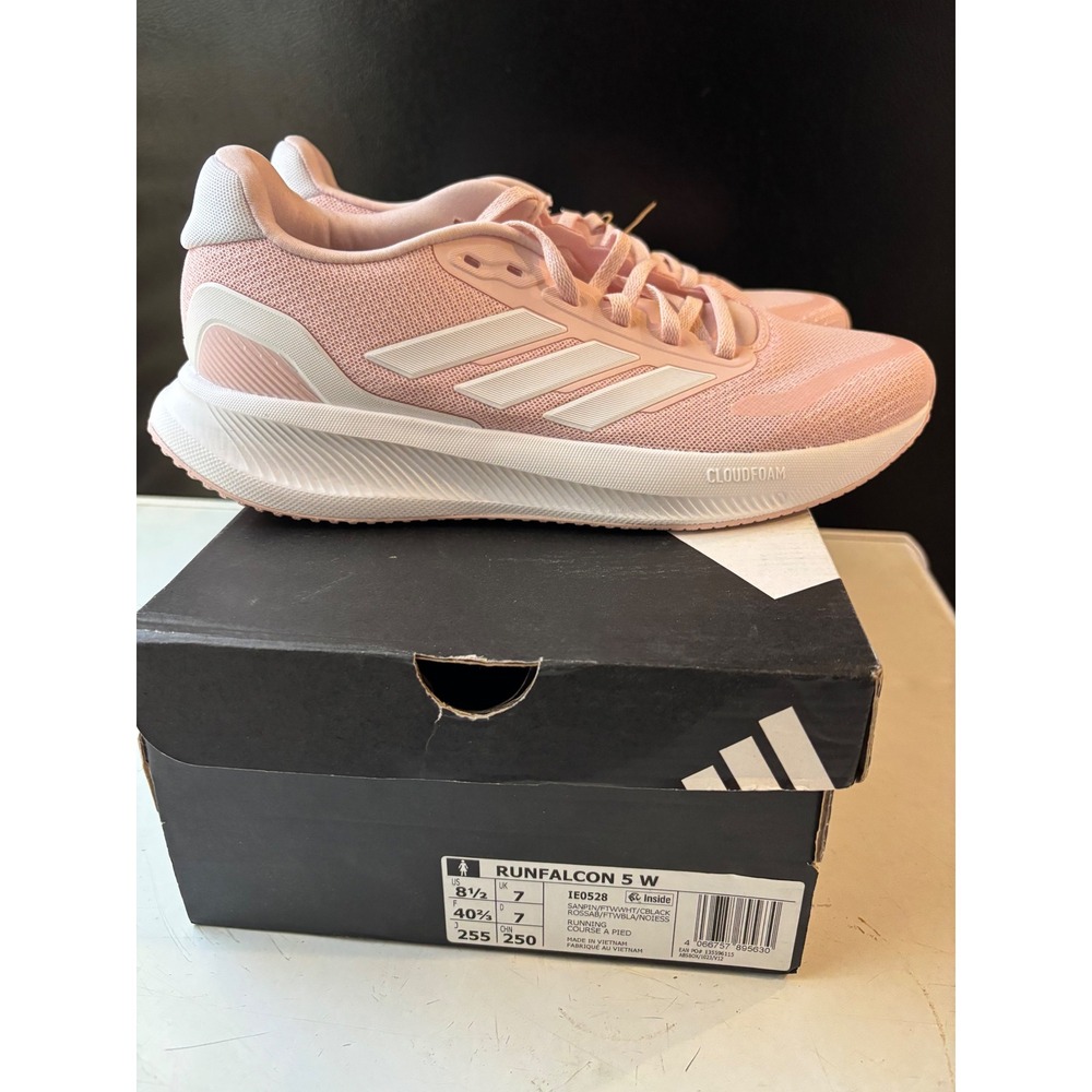 Adidas Runfalcon 5 W Womens‎ Running Shoes Pink White IE0528 Sneakers Size 9